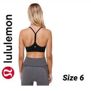 Lululemon Flow Y Bra Nulu Black Light Support A–C Cups